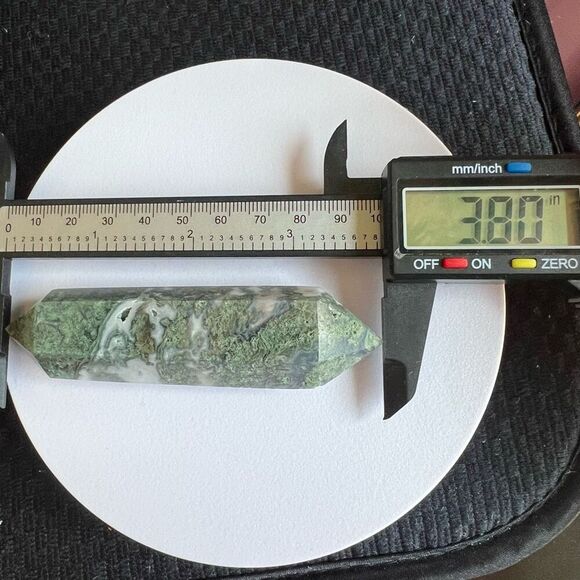 Moss Agate Crystal Double Terminated Point (#4) - Picture 8 of 12